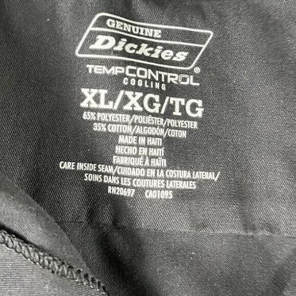 Dickies Temp Control Cooling Work Shirt XL Black Short Sleeve Uniform Mens - Picture 3 of 10